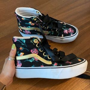 floral platform sk8-hi vans